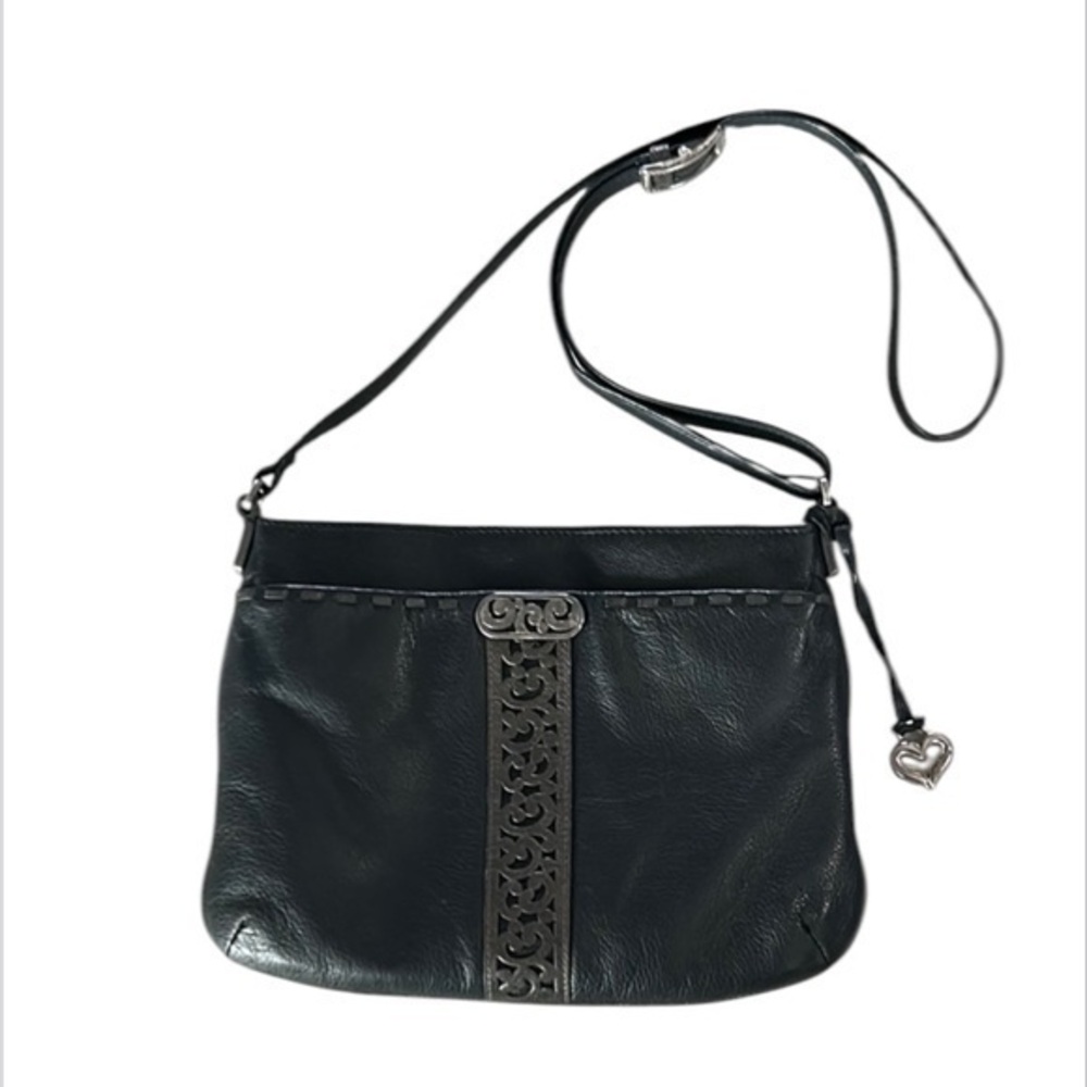 Brighton Camden black leather crossbody bag
